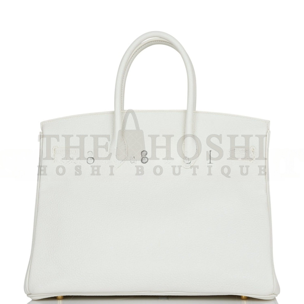 H**me5 BIRKIN 35 WHITE CLEMENCE GOLD HARDWARE (35*25*18cm) Master Quality